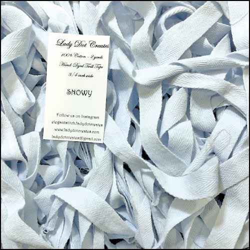 Snowy Twill Tape 3/4" wide - Click Image to Close